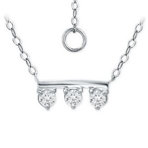 GIANI BERNINI Cubic Zirconia Bar 18" Pendant Sterling Silver Necklace